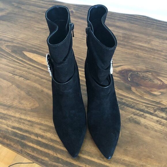 NWT Michael Kors Viola Suede Embellished Booties - Picture 10 of 11